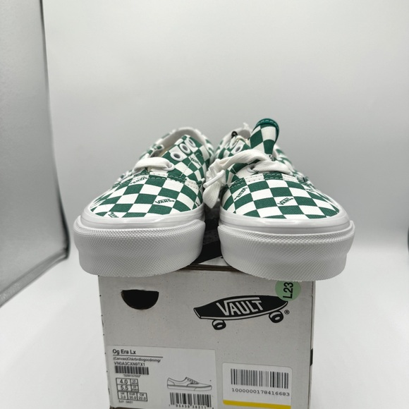 NWT Vans OG Era LX Low Lace Up Sneakers green logo checkerboard classic sneakers - Picture 7 of 16